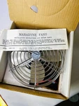 Vintage 6" Chrome Plated Heavy Duty Fan Maradyne W/ Base 12V 2-SPEED #53084. Fixed Price $94.99.