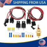 Dual Electric Fan Relay Kit With Thermostatic Sensor Switch 185 On 175 Off 40A. Fixed Price $16.99.