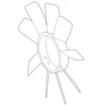 Genuine Mercedes-benz Fan 113-200-01-23-64. Fixed Price $86.66.