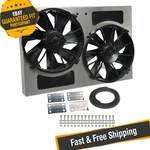 Derale 16826 High Output Dual 11'' Electric Rad Fan/aluminum Shroud Kit. Fixed Price $615.60.