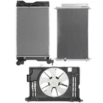 For Toyota Corolla 2014-2017 Aluminum Radiator Condenser & Cooling Fan Kit. Fixed Price $161.05.