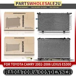 2X Radiator & Condenser Cooling Kit For Toyota Camry Solara Automatic Trans.. Fixed Price $192.06.