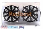 Aluminum Radiator SHROUD&2*12"FAN For Chevy Pickup Truck Custom -17"H X 28 1/4"W. Fixed Price $103.55.