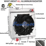 3 Row Radiator Shroud+fan Ford 1960-1965 FALCON/RANCHERO/65-66 Mustang CC251. Fixed Price $159.00.