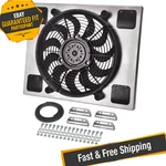 Derale 16820 High Output Single 14'' Electric Rad Fan/aluminum Shroud Kit. Fixed Price $363.75.