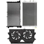 Electric Radiator Condenser Cooling Fan Kit For 2005 2006 Dodge Caravan 2007. Fixed Price $241.05.