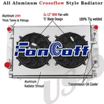 4-ROW Aluminum Radiator Shroud Fan Fit 1976-92 1991 Jaguar Xjs XJ12 5.3L V12 Mt. Fixed Price $339.00.