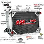 Asi 4ROW Aluminum Radiator 1985 1997 Ford F150 F250 F350 Bronco 5.0-7.5L. Fixed Price $259.00.
