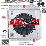 Asi 4-ROWS Aluminum Radiator Shroud Fan Fit 1955-1959 Gmc 5.2L 5.3L 5.7L 6.1 4.4. Fixed Price $359.00.