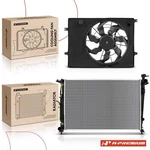 A-premium Radiator & Cooling Fan W/ Shroud Kit For Kia Sorento 2016 2017 2018. Fixed Price $287.99.