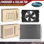 Ac Condenser & Cooling Fan Assembly Kit For Honda Ridgeline 2006-2008 V6 3.5L. Fixed Price $149.49.