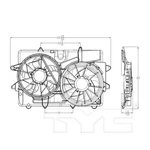 Tyc 621800 Dual Radiator And Condenser Fan Assembly For 07 Mercury Mariner. Fixed Price $199.99.