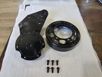 07-2012 Dodge Ram 6.7L Cummins Fan Clutch Bearing Bracket W/t Pulley. Fixed Price $249.00.