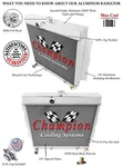 Row 1" Tubes Aar Champion Radiator 22" Core For 1965 1966 Dodge Dart V8 Eng. Fixed Price $290.39.