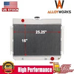 3ROWS Aluminum Radiator For 1963-68 Chevy Impala Belair Ei Camino Caprice L6 V8.. Fixed Price $159.00.