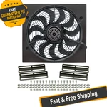Derale 16919 High Output Single 17'' Electric Rad Fan/aluminum Shroud Kit. Fixed Price $304.27.