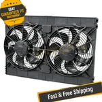 Spal 30102130 Dual 12" High Performance 3168CFM Curved Blade Electric Puller Fan. Fixed Price $509.80.