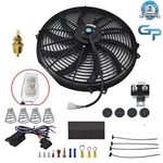 3000CFM 16'' Electric Radiator Cooling Fan 12V Thermostat Relay Switch Kit Black. Fixed Price $54.56.