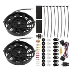 7" Fan Assembly Kit For Universal Car 800CFM 2900RPM Temperature Switch Black. Fixed Price $40.23.