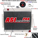 Asi 3 Rows Aluminum Radiator For 1972-1986 Jeep CJ5 CJ6 CJ7 Chevy V8 Engine. Fixed Price $159.00.