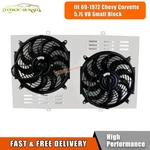 1655 Aluminum Radiator Shroud Fan Fit 69 1972 Chevy Corvette 5.7L V8 Small Block. Fixed Price $109.00.