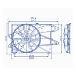 Ford Contour 95-00 Replacement Radiator Cooling Single Fan Shroud Assembly. Fixed Price $75.15.