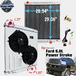 Aluminum 2ROW Radiator Shroud Fan 2003-07 Ford F250 F350 F450 Excursion 6.0L. Fixed Price $259.99.