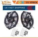 2X 10" Inch Slim Radiator Condenser Brand Electric Plastic Universal Cooling Fan. Fixed Price $43.54.