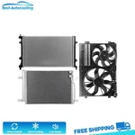 Aluminum Radiator Condenser & Cooling Fan Kit For 2011 12-2013 Volkswagen Jetta. Fixed Price $194.69.