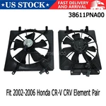 Pair Condenser Radiator Cooling 120W Fan Fit 2002-2006 Honda Cr-v Crv Element. Fixed Price $58.00.