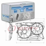 Tyc Dual Radiator & Condenser Fan Assembly 2010-2012 Ford Flex 3.5L V6 Dk. Fixed Price $190.61.