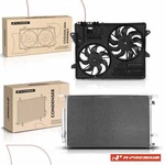 A-premium Ac Condenser & Dual Cooling Fan Ford Mustang 15-21 3.7L 5.0L 5.2L. Fixed Price $239.38.