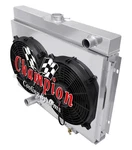 1967-1969 Ford Fairlane All Aluminum 4 Row Kr Champion Radiator Fan Shroud Combo. Fixed Price $637.88.