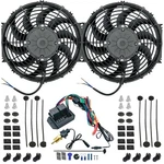Dual 12-13 Inch 180W Electric Fan 3/8" Digital Adjustable Thermostat Wiring Kit. Fixed Price $199.95.