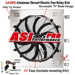 Aluminum SHROUD+16"FAN For 1947 1954 Chevy 3100/3600/3800 Truck Pickup Asi. Fixed Price $95.99.