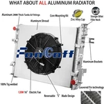 Row Radiator+shroud Fan Fit 2009-18 11 Dodge Ram 1500/2500 3500 3.7L/4.7/5.7L. Fixed Price $279.00.