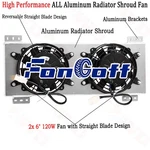 Aluminum Oil Cooler Shroud+ 6''FANS For Max 40000 40K Gross Vehicle Weight. Fixed Price $89.00.