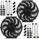 Dual 12-13 Inch 12-VOLT 90W Electric Radiator Cooling Fans Auto-motive Car Truck. Fixed Price $79.95.