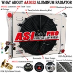 4-ROWS Radiator+electric Fan Shroud For 1973 1974 Chevy Nova/buick Apollo V8 Asi. Fixed Price $279.00.