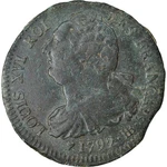 #855148 Coin, France, Ais, Sols, 1792, Strasbourg, Vf, Bro, Nze. Fixed Price $168.54.