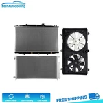 Aluminum Radiator Condenser & Cooling Fan Kit For 2003 04-2007 Honda Accord 2.4L. Fixed Price $204.69.