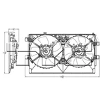 Tyc 623100 Dual Radiator Condenser Fan Assembly For 08-15 Lancer Outlander. Fixed Price $175.01.