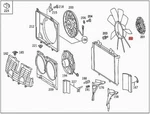 Genuine Mercedes S202 W202 Wagon Plastic Version Fan 6062000023. Fixed Price $103.49.