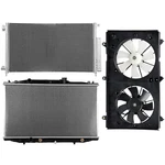 Radiator Condenser Cooling Fan Kit For 2003-2007 Honda Accord 2.4L L4. Fixed Price $170.33.