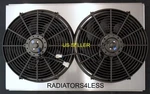 New All Aluminum Radiator Shroud With 14" Cadillac Olds 28" Wide Core. Fixed Price $209.00.