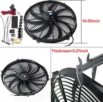 For Spal 16" Thermo Fan Skew Blade 12V Puller 3000CFM Low Profile Cooling. Fixed Price $62.99.