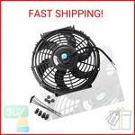Mostplus Black Universal Electric Radiator Slim Fan Push/pull 12V + Mounting Kit. Fixed Price $33.93.