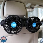 Xool Electric Car Fans For Rear Seat Passenger Portable Headrest 360 Deg. Fixed Price $42.89.