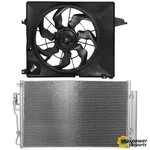 New Electric Ac Condenser Cooling Fan Kit For 2010-2012 Hyundai Santa Fe Gas. Fixed Price $111.54.