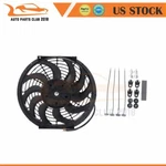 12" Inch Black Universal Plastic Slim Radiator Cooling Fan 12V Mount Kit. Fixed Price $28.54.
